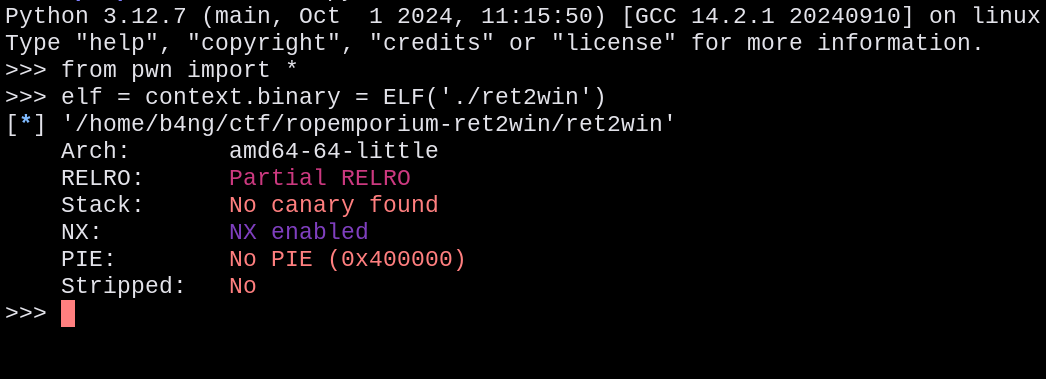 ropemporium - ret2win