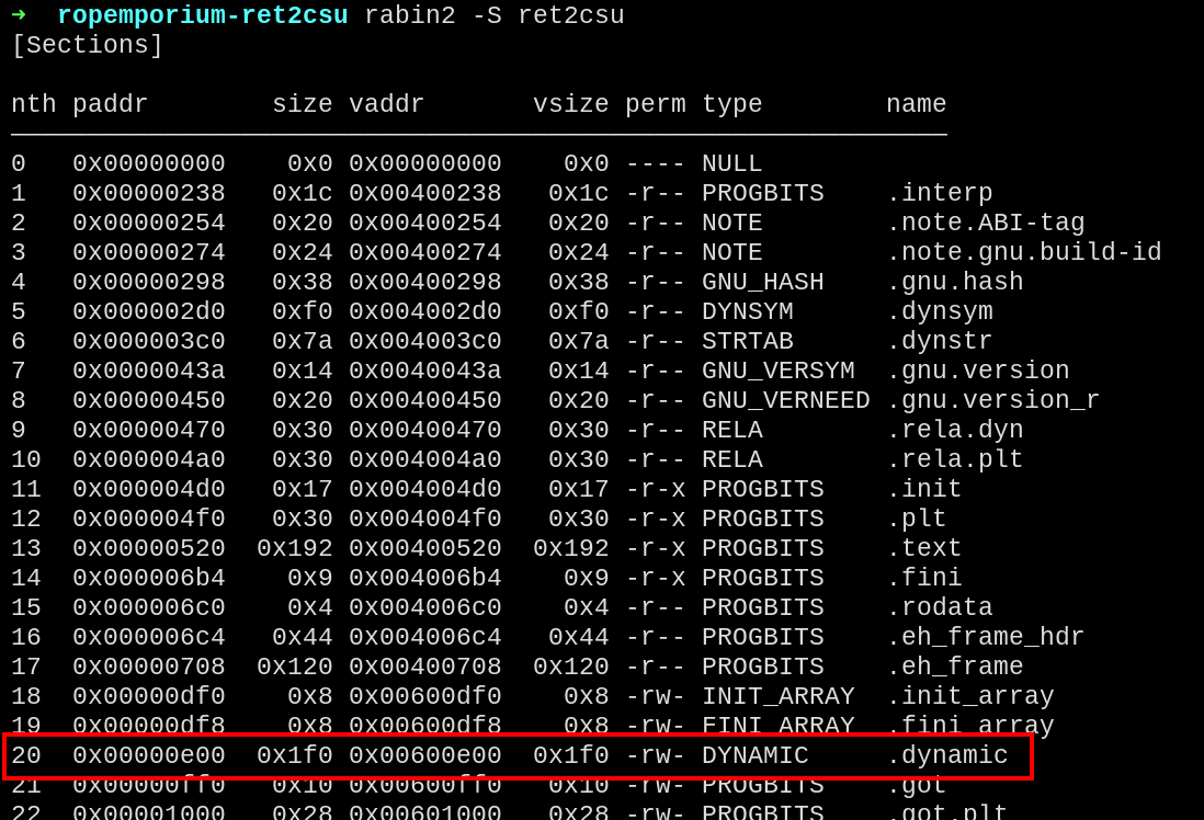 ropemporium - ret2csu